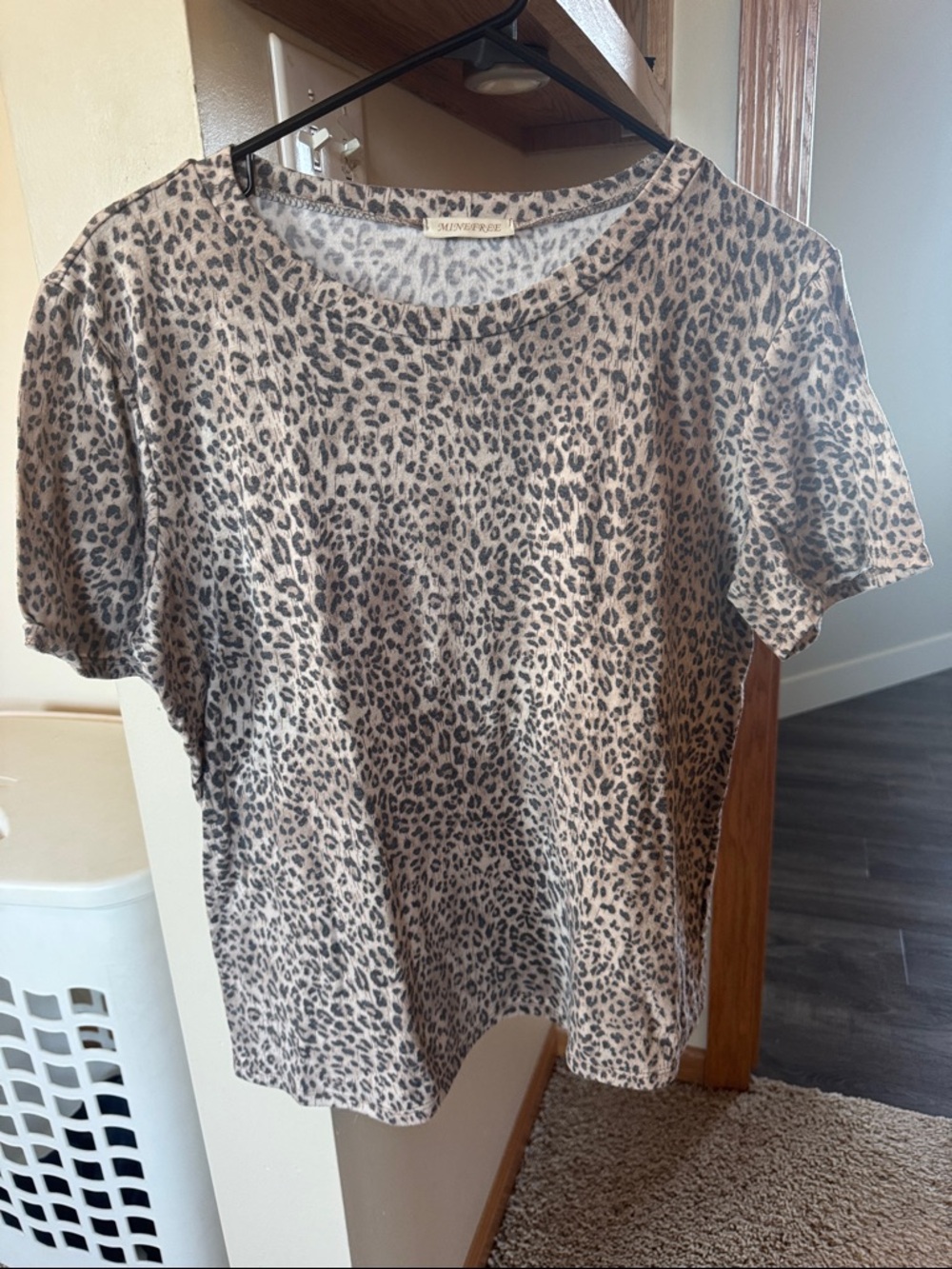 Sanctuary Leopard Print Short Sleeve Tee - Taupe/Black
